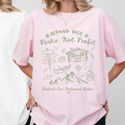 Protect National Parks Shirt, National Park Bear, Anti Trump DOGE Comfort Colors® Tee, FDT Trump Progressive Liberal Funny Political Gift