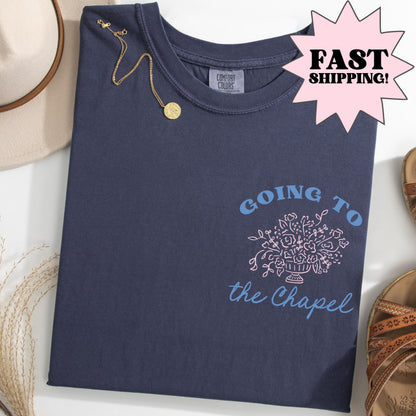 Comfort Colors Bride Shirt, Personalized Going to the Chapel Gonna Get Married Shirt, Flower Coquette Wedding Bride Tshirt, Floral Shirt