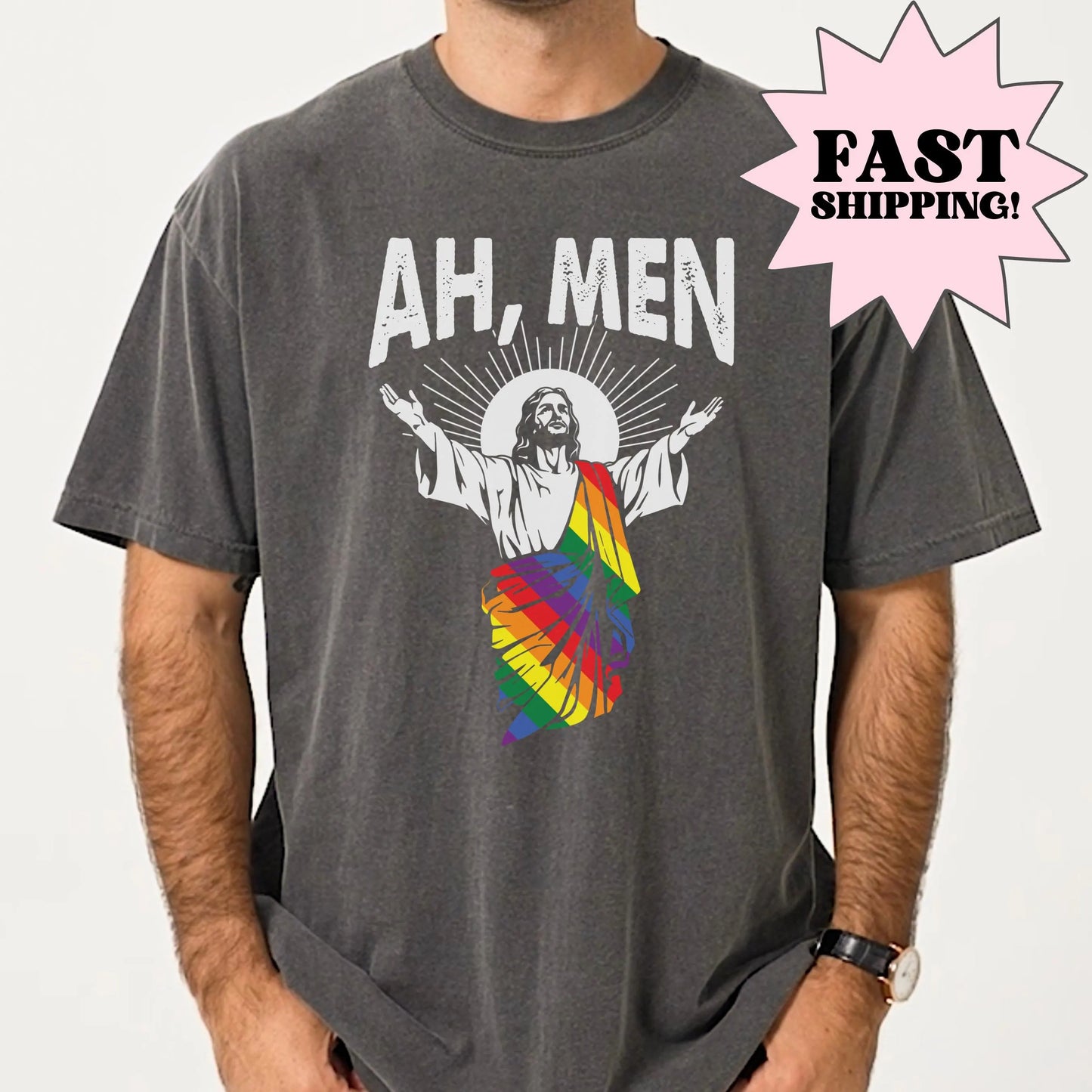Comfort Colors Gay Pride Shirt, Pride Shirt, LGBTQ Shirt, Lesbian Shirt, Inclusive Shirt, Funny Shirt, Transgender Shirt, Funny Jesus Shirt