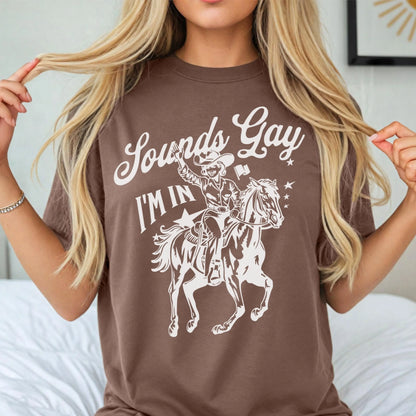 Comfort Colors Gay Pride Shirt, Pride Shirt, LGBTQ Shirt, Lesbian Shirt, Inclusive Shirt, Funny Shirt, Transgender Shirt, Sounds Gay Shirt