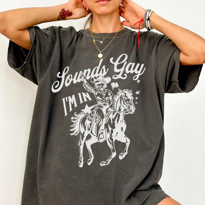 Comfort Colors Gay Pride Shirt, Pride Shirt, LGBTQ Shirt, Lesbian Shirt, Inclusive Shirt, Funny Shirt, Transgender Shirt, Sounds Gay Shirt