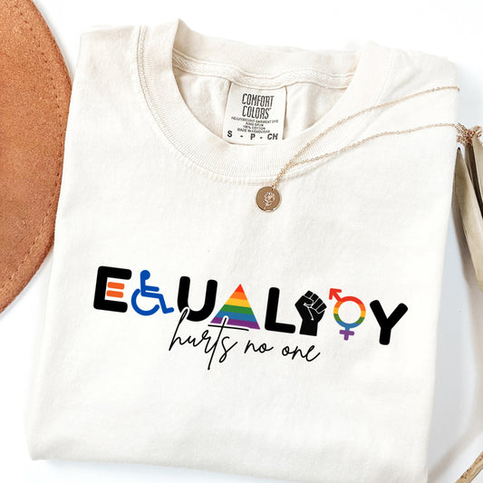 Comfort Colors Pride Shirt, Gay Shirt, LGBTQ Shirt, Lesbian Shirt, Inclusive Shirt, Trans Shirt, Queer Tee, Equality Hurts No One Shirt