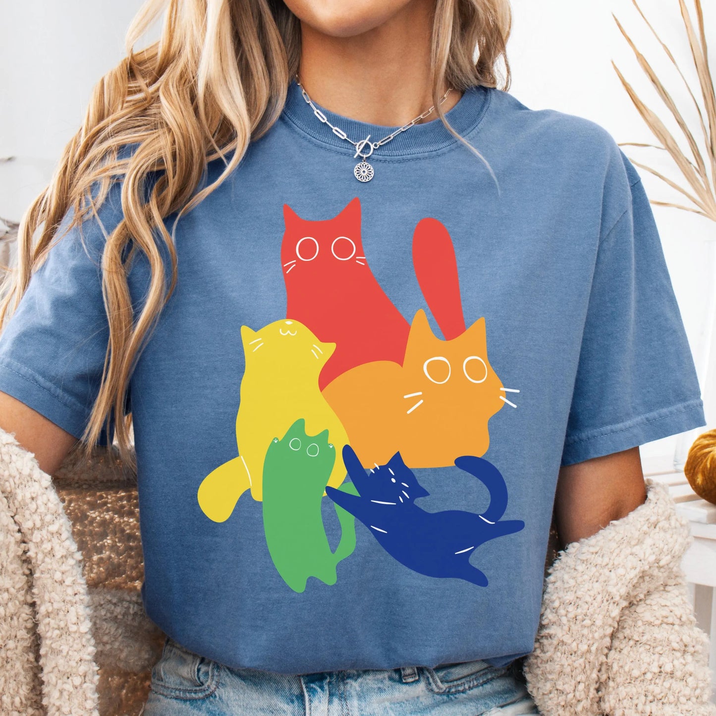 Comfort Colors Pride Shirt, Gay Shirt, LGBTQ Shirt, Lesbian Tee, Inclusive Shirt, Transgender Shirt, Equality Shirt, Gay Cat Shirt, Cat Tee