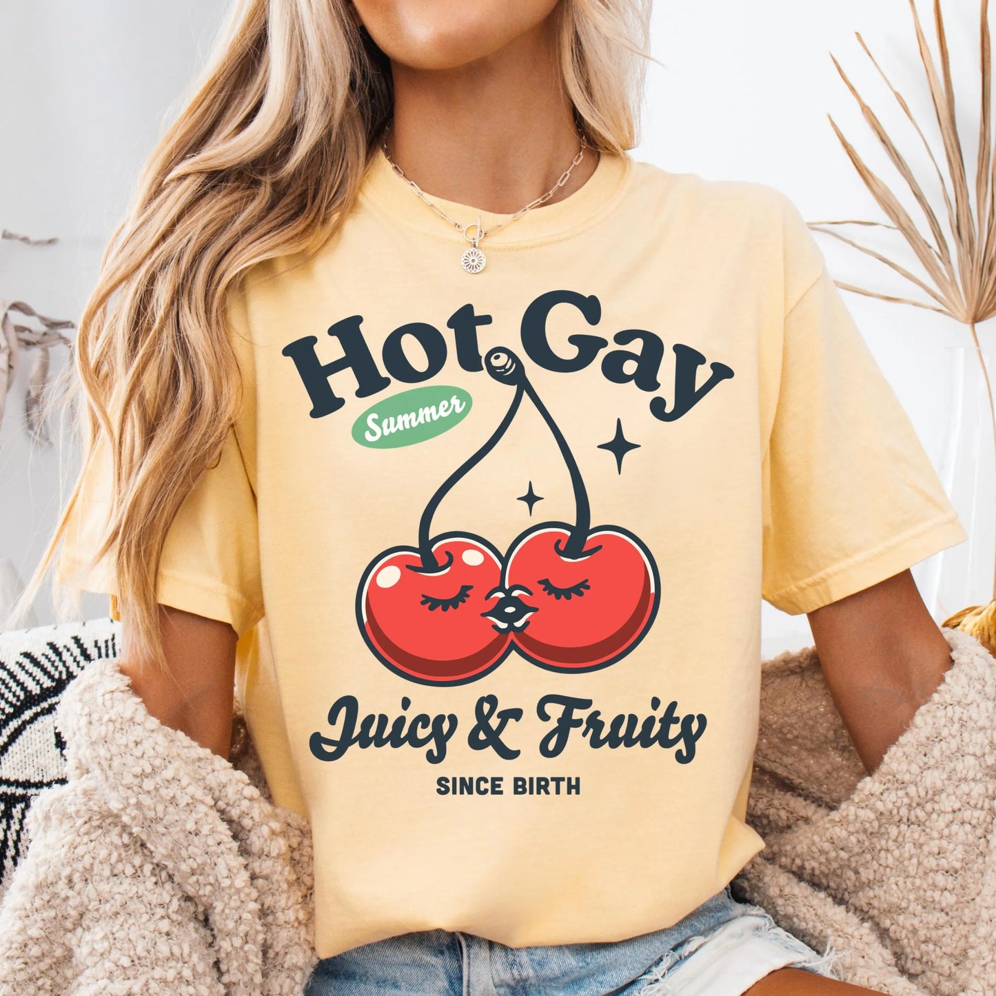 Comfort Colors Pride Shirt, Gay Shirt, LGBTQ Shirt, Lesbian Tee, Inclusive Shirt, Transgender Shirt, Equality Shirt, Fruity Cherries Shirt