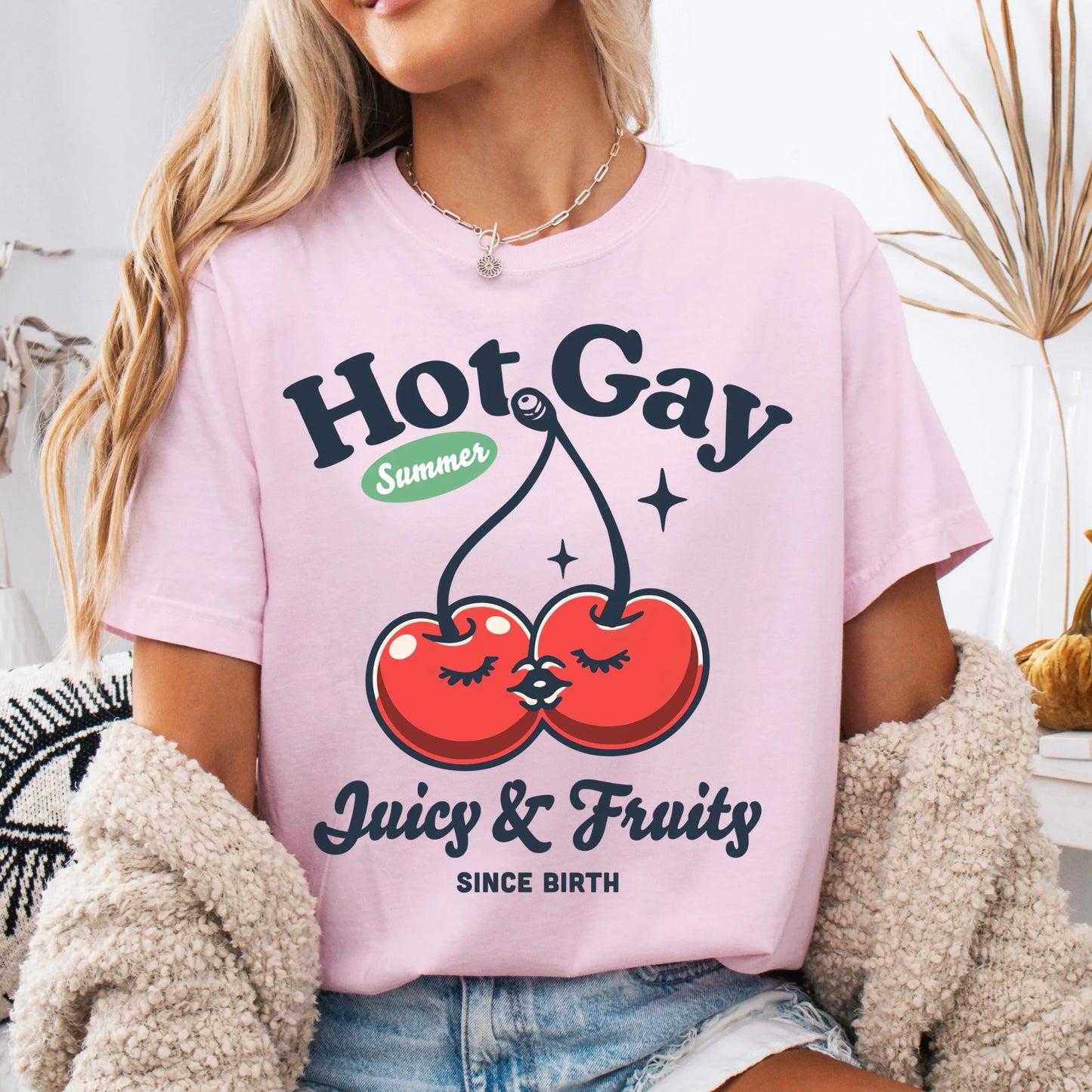 Comfort Colors Pride Shirt, Gay Shirt, LGBTQ Shirt, Lesbian Tee, Inclusive Shirt, Transgender Shirt, Equality Shirt, Fruity Cherries Shirt