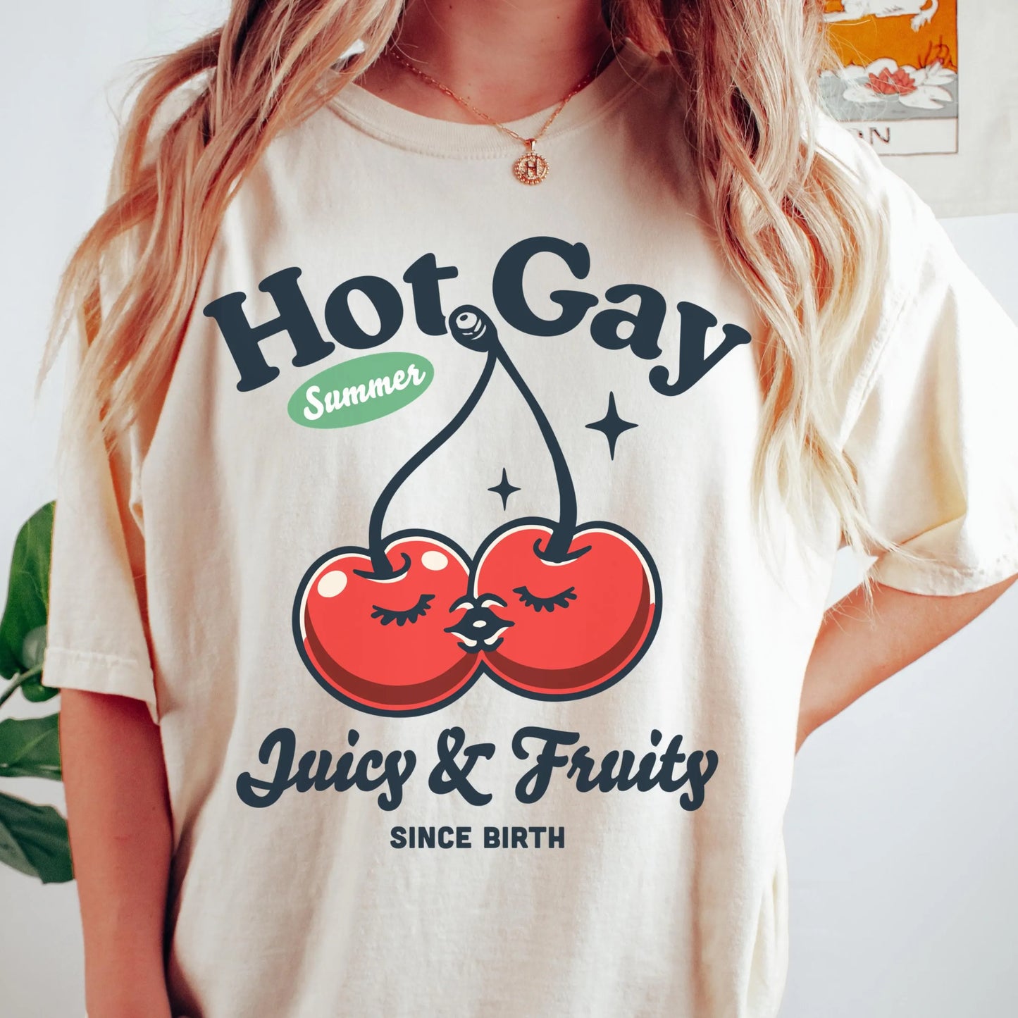 Comfort Colors Pride Shirt, Gay Shirt, LGBTQ Shirt, Lesbian Tee, Inclusive Shirt, Transgender Shirt, Equality Shirt, Fruity Cherries Shirt
