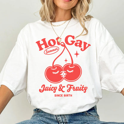 Comfort Colors Pride Shirt, Gay Shirt, LGBTQ Shirt, Lesbian Tee, Inclusive Shirt, Transgender Shirt, Equality Shirt, Fruity Cherries Shirt