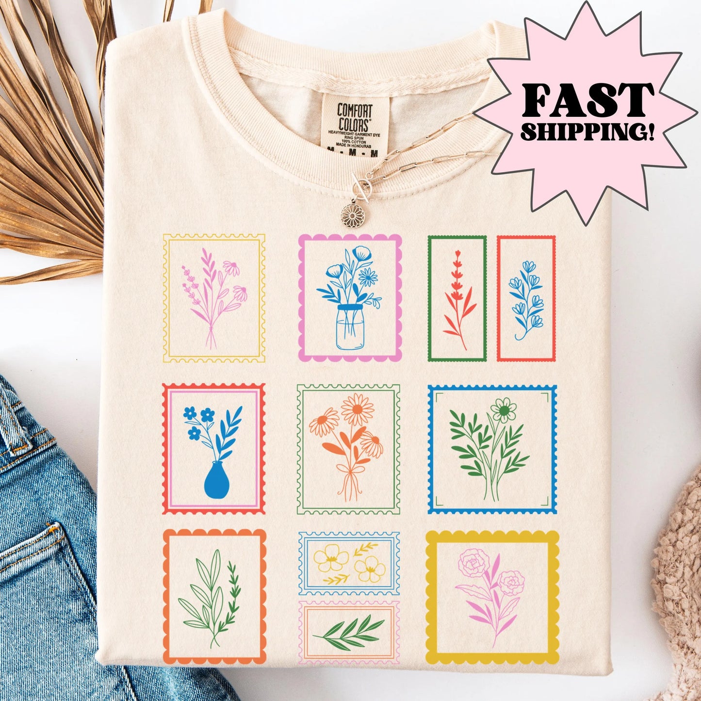 Comfort Colors Pride Shirt, Floral Shirt, LGBTQ Shirt, Trans Shirt, Lesbian Tee, Inclusive Shirt, Transgender Shirt, Stamp Tee, Floral Shirt