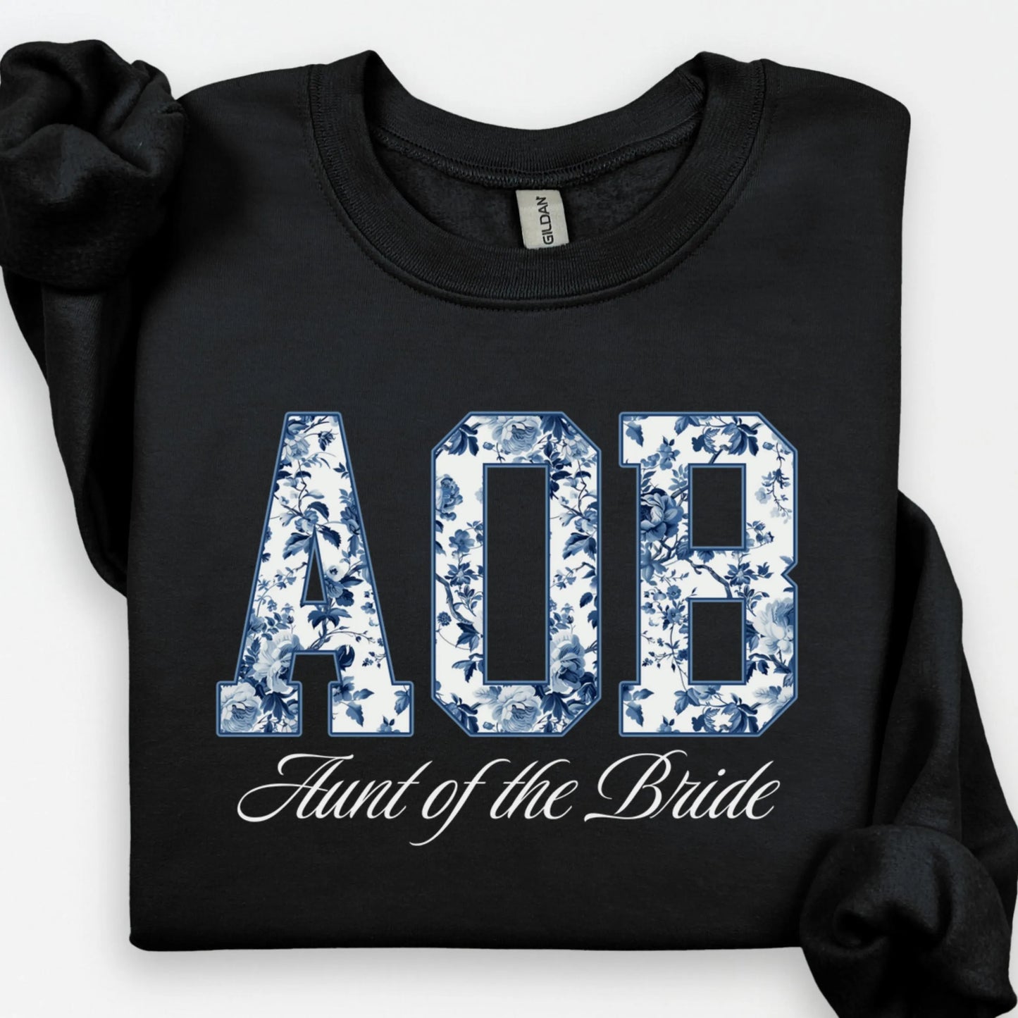 Toile De Jouy Aunt of the Bride Sweatshirt, AOB Shirts, Getting Ready Bridal Party Outfit, Floral Aunt Gift, Coquette Auntie Sweater