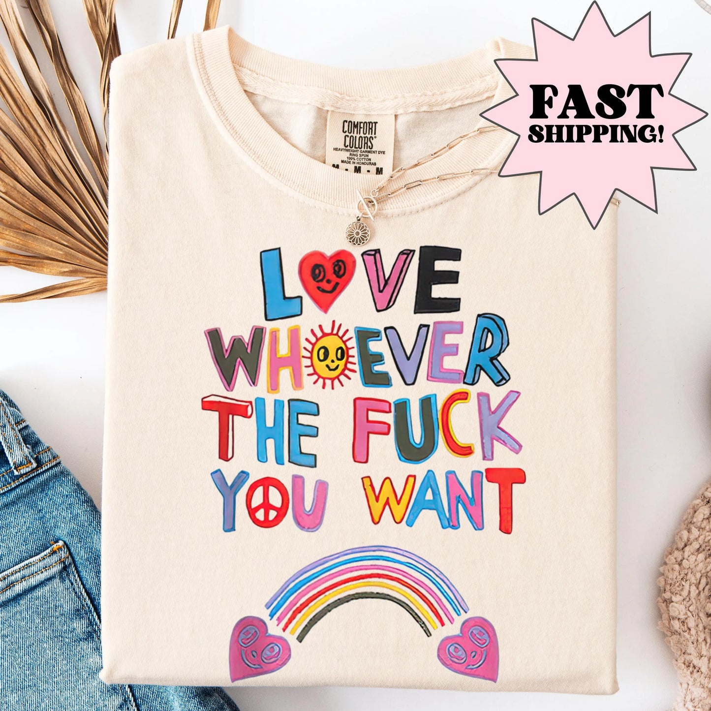 Comfort Colors Pride Shirt, Gay Shirt, LGBTQ Shirt, Trans Shirt, Inclusive Shirt, Transgender Shirt, Equality Tee, Love Whoever TF You Want