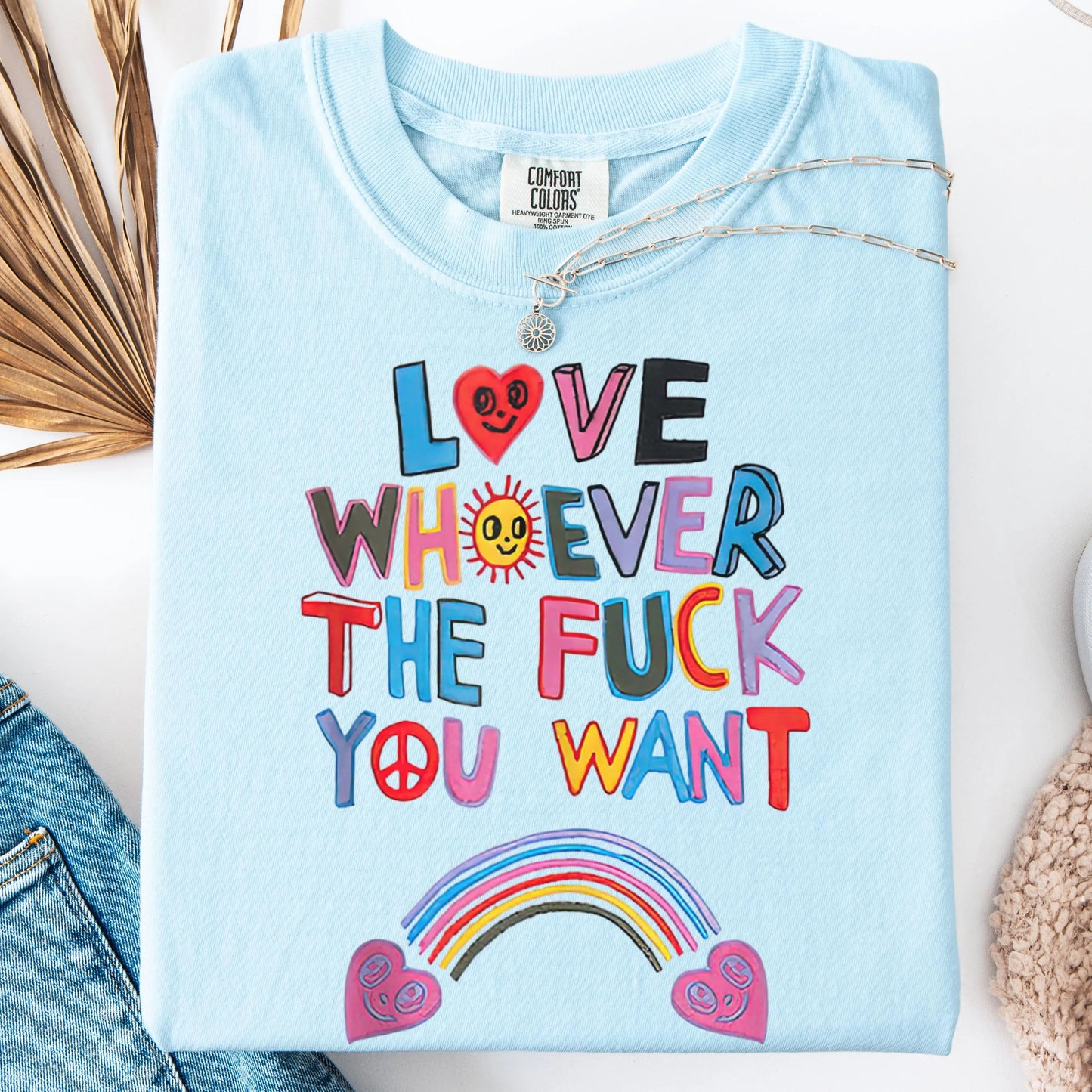 Comfort Colors Pride Shirt, Gay Shirt, LGBTQ Shirt, Trans Shirt, Inclusive Shirt, Transgender Shirt, Equality Tee, Love Whoever TF You Want