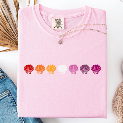 Comfort Colors Lesbian Shirt, Lesbian Pride Shirt, Pride Shirt, Gay Shirt, LGBTQ Shirt, Sapphic Shirt Shirt, Inclusive Shirt, Lesbian Flag