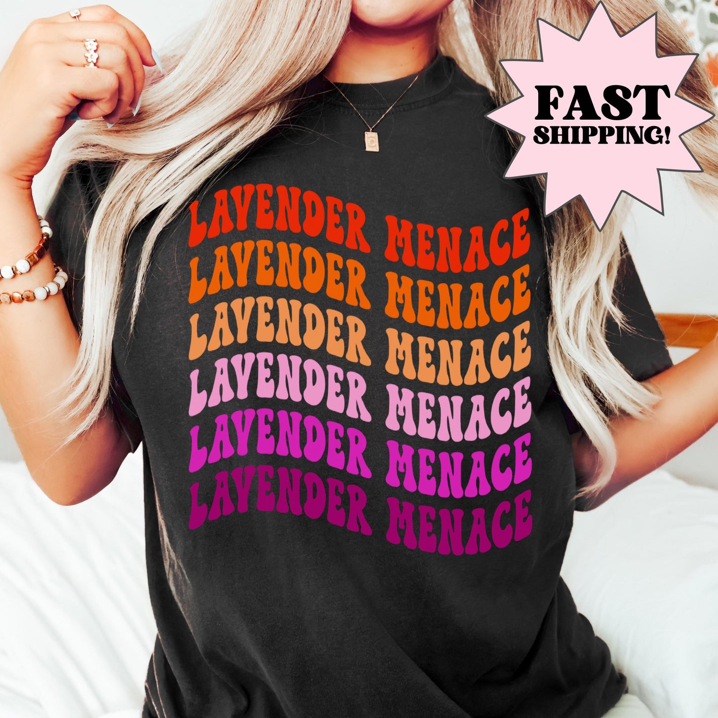 Comfort Colors Lesbian Shirt, Lesbian Pride Shirt, Pride Shirt, Gay Shirt, LGBTQ Shirt, Sapphic Shirt Shirt, Lavender Menace Shirt