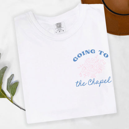 Comfort Colors Bride Shirt, Personalized Going to the Chapel Gonna Get Married Shirt, Flower Coquette Wedding Bride Tshirt, Floral Shirt