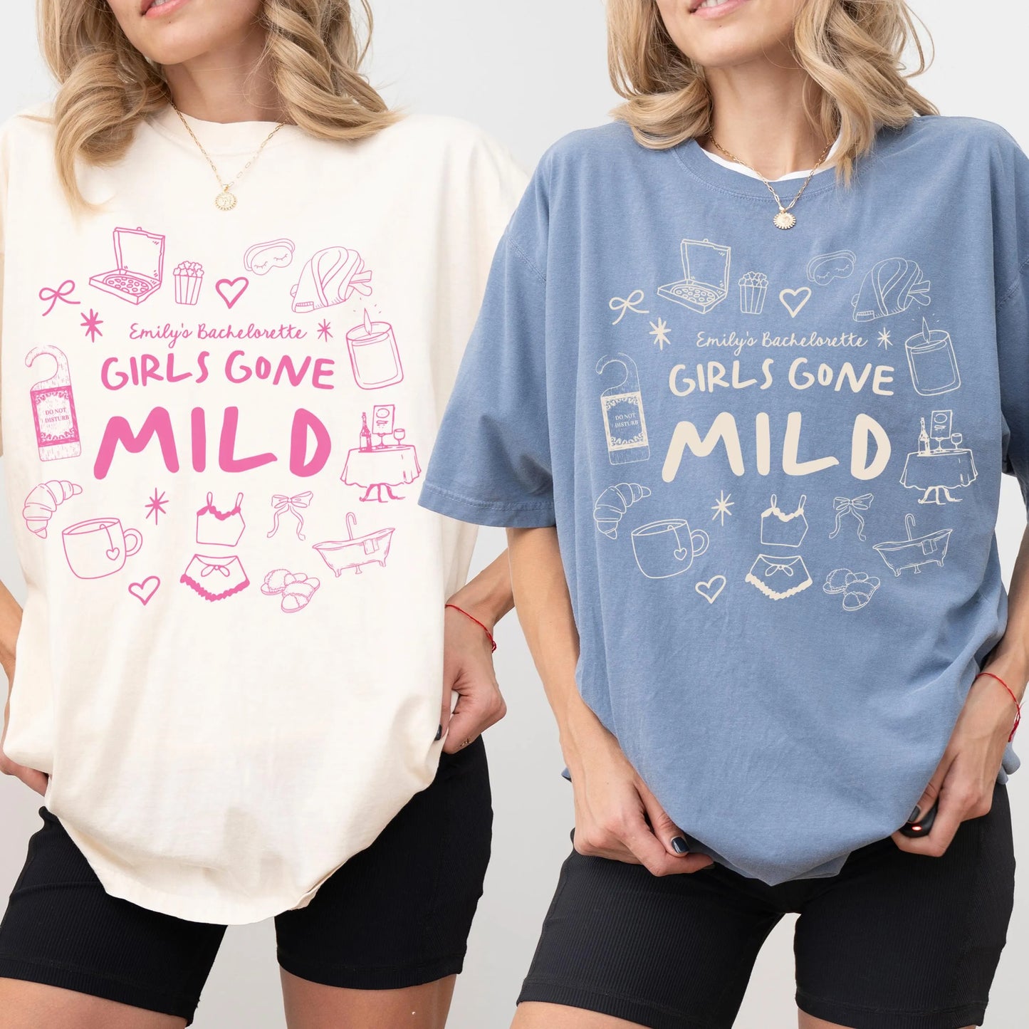 Girls Gone Mild Bachelorette Party Shirts, Spa Bachlorette Tee, Slumber Party Bach Bridesmaids Gifts, Comfort Colors Bridesmaids Shirts