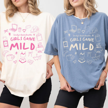 Girls Gone Mild Bachelorette Party Shirts, Spa Bachlorette Tee, Slumber Party Bach Bridesmaids Gifts, Comfort Colors Bridesmaids Shirts
