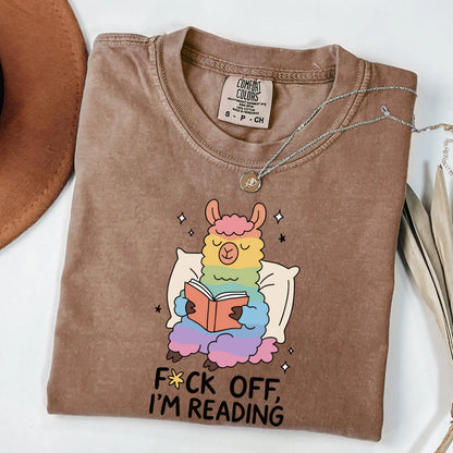 Rainbow Reading Alpaca Shirt, Book Shirt, Book Lover Shirt, Gifts For Book Lovers, Gifts For Book Lovers Women, Book Shirts For Women