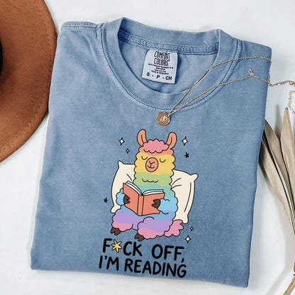 Rainbow Reading Alpaca Shirt, Book Shirt, Book Lover Shirt, Gifts For Book Lovers, Gifts For Book Lovers Women, Book Shirts For Women