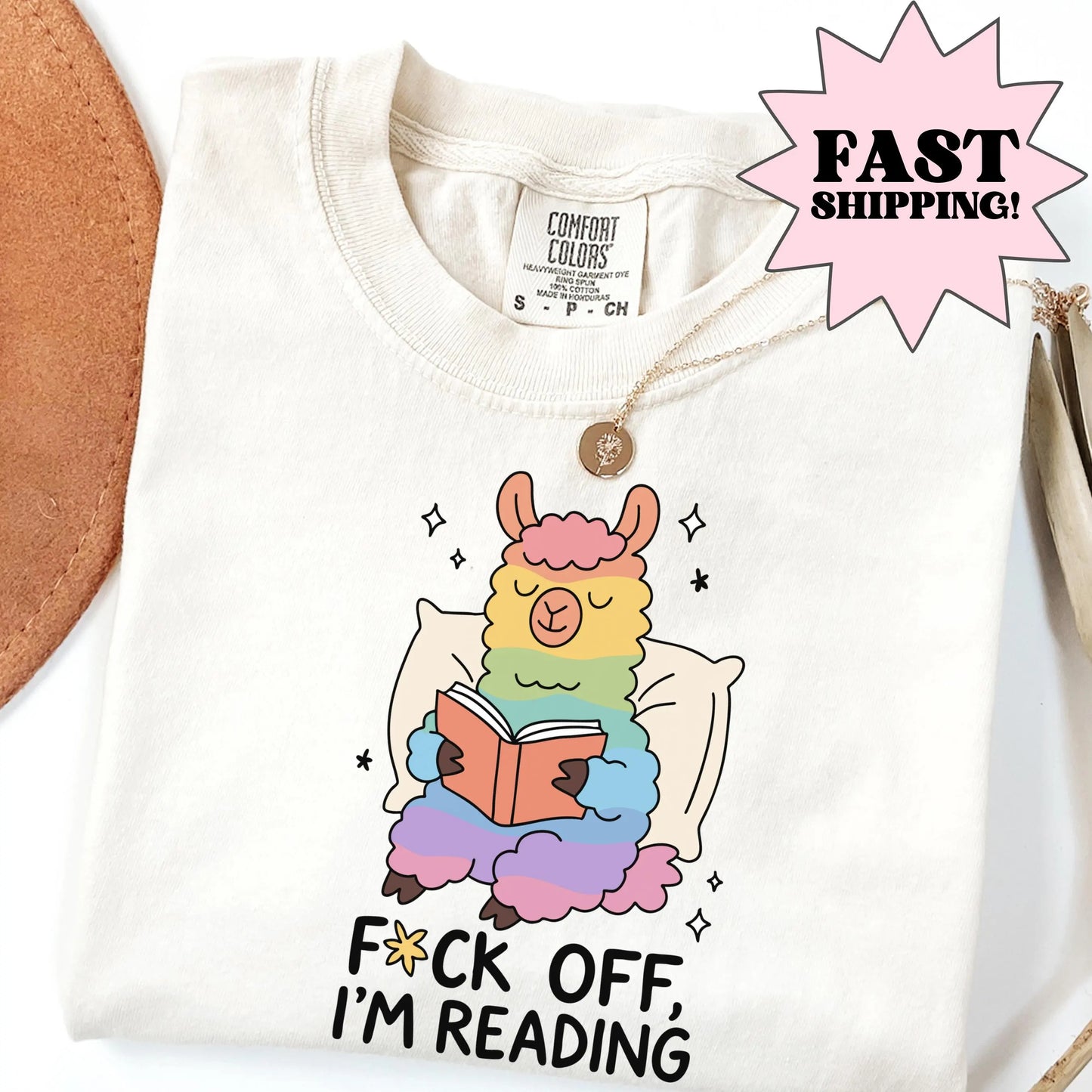 Rainbow Reading Alpaca Shirt, Book Shirt, Book Lover Shirt, Gifts For Book Lovers, Gifts For Book Lovers Women, Book Shirts For Women