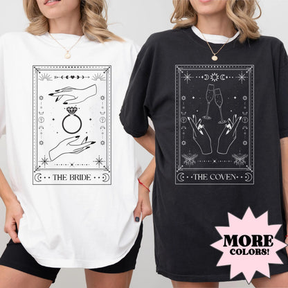 Celestial Tarot Card Bachelorette Shirt Comfort Colors Spooky Witchy Wedding Party Halloween Salem Bridal Party Shirt Zodiac Bride Astrology