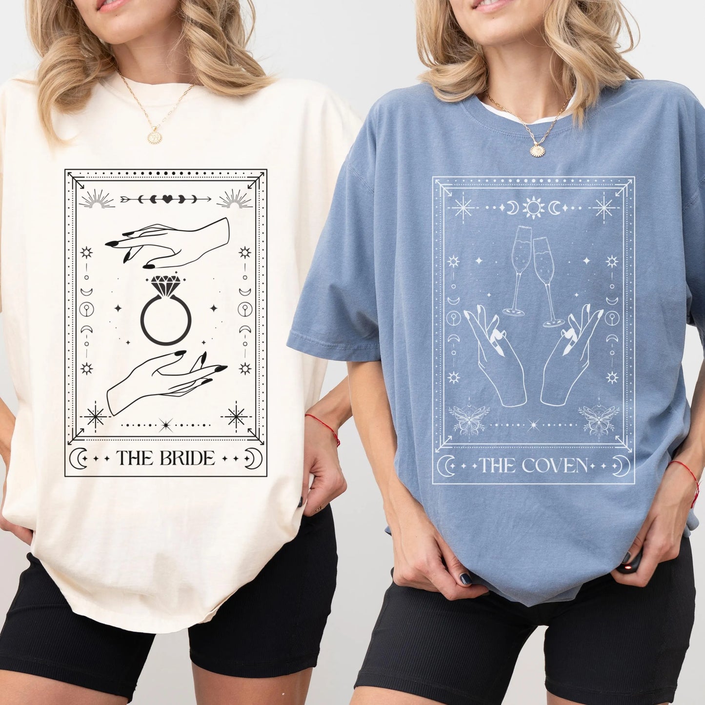 Celestial Tarot Card Bachelorette Shirt Comfort Colors Spooky Witchy Wedding Party Halloween Salem Bridal Party Shirt Zodiac Bride Astrology