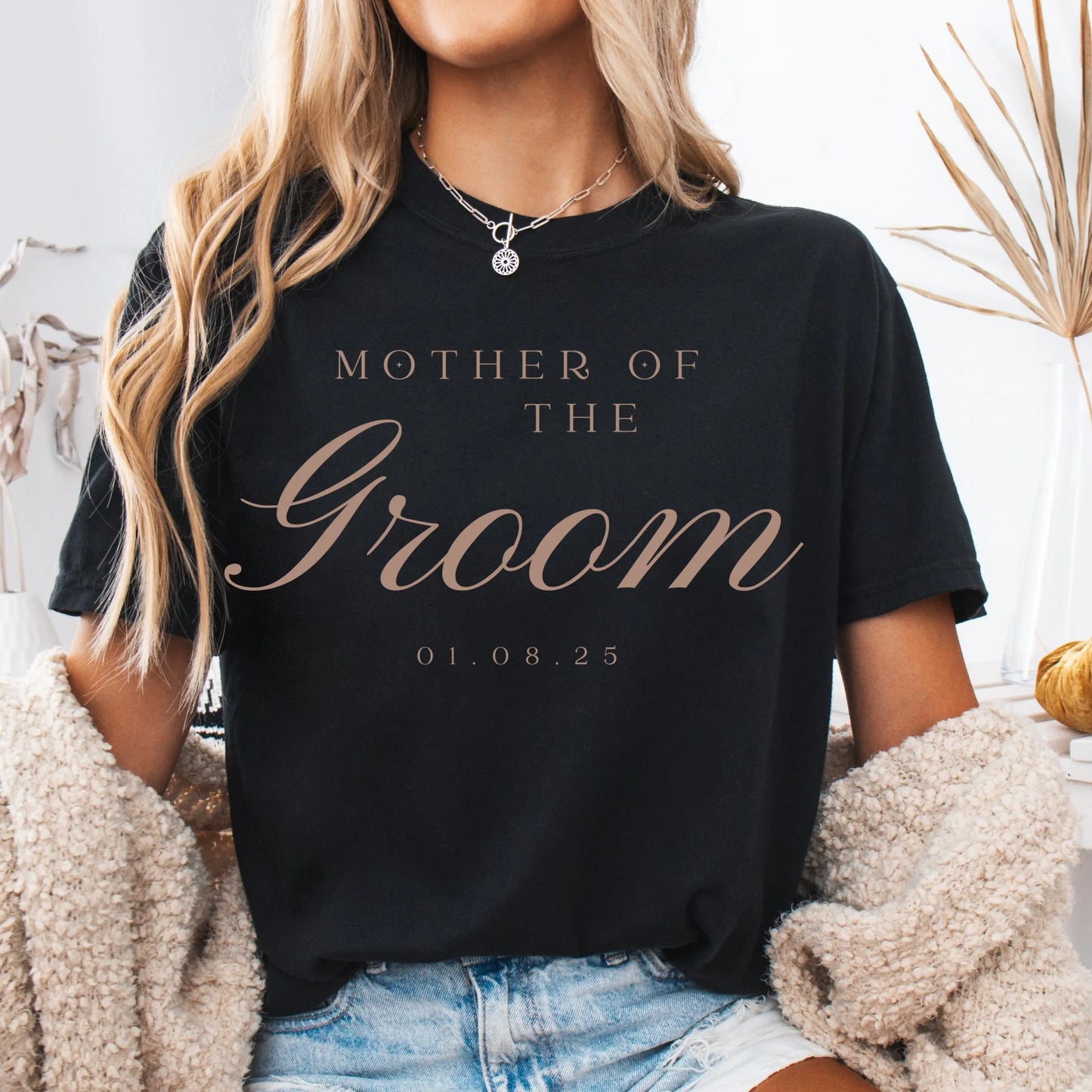 Personalized Mother Of The Bride Shirt, Comfort Colors Mother Of The Groom Shirt, Mom Of Bride Shirt, Custom Wedding Party Date Shirt