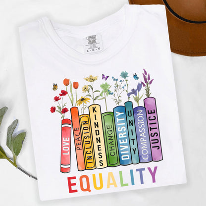 Pride Comfort Colors Shirt, Equality Shirt, Gay Pride Tshirt, LGBTQ Shirt, Gay Shirt, Lesbian Shirt, Social Justice Tee, Gay Ally Shirt