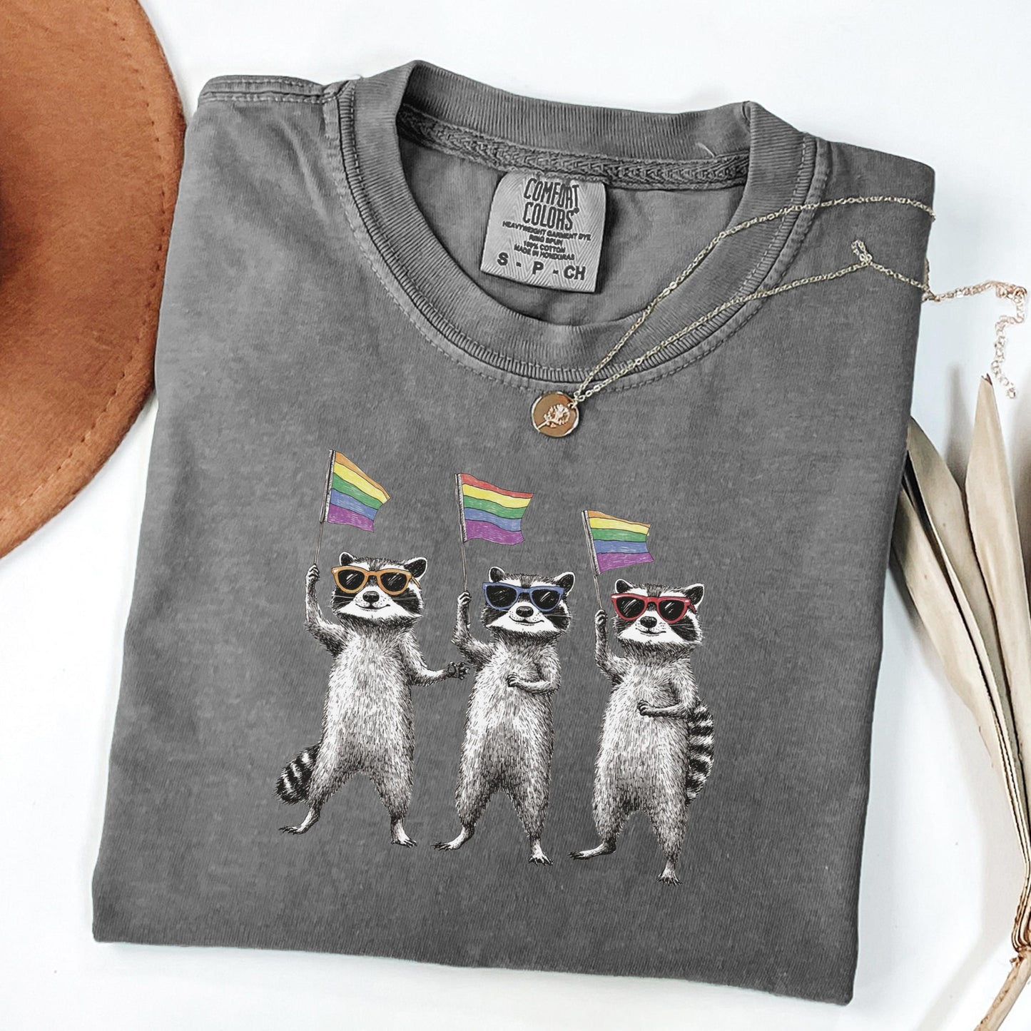 Comfort Colors Pride Shirt, Equality Shirt, Gay Pride Tshirt, LGBTQ Shirt, Gay Shirt, Lesbian Shirt, Social Justice Tee, Raccoon Shirt