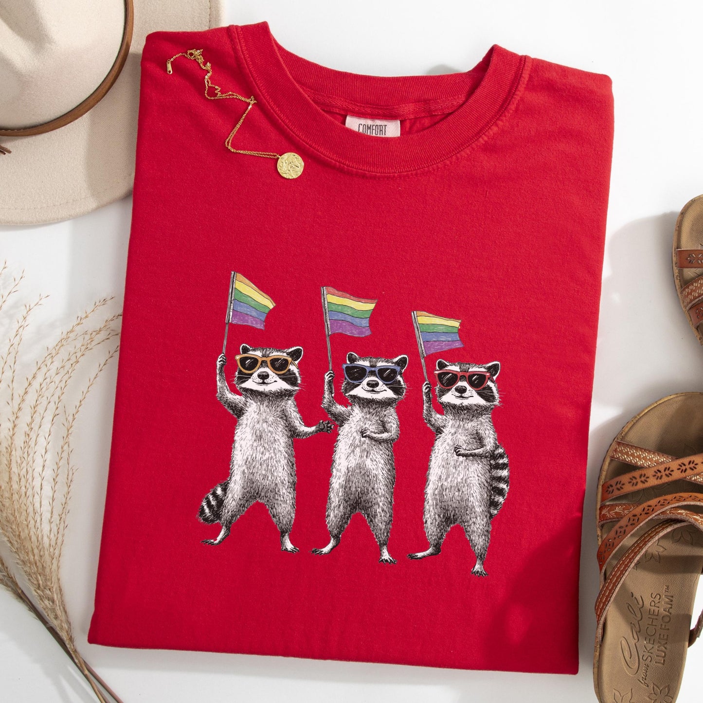 Comfort Colors Pride Shirt, Equality Shirt, Gay Pride Tshirt, LGBTQ Shirt, Gay Shirt, Lesbian Shirt, Social Justice Tee, Raccoon Shirt