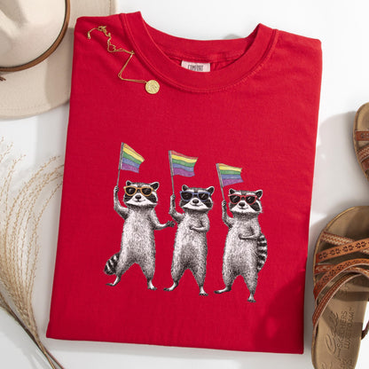 Comfort Colors Pride Shirt, Equality Shirt, Gay Pride Tshirt, LGBTQ Shirt, Gay Shirt, Lesbian Shirt, Social Justice Tee, Raccoon Shirt