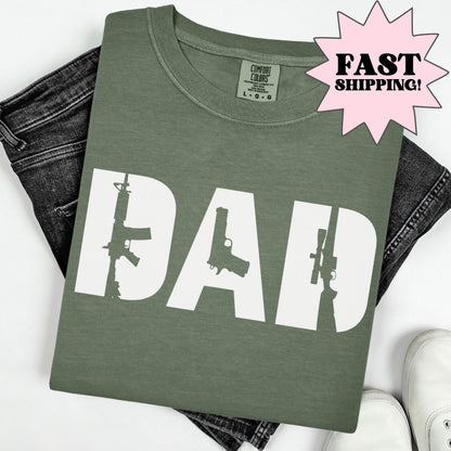 Comfort Colors Fathers Day Shirt, Dad Shirt, Dad Tshirt, Gun Shirt, First Amendment Shirt, Dad Tee, Fathers Day Gift, Dad Birthday Gift