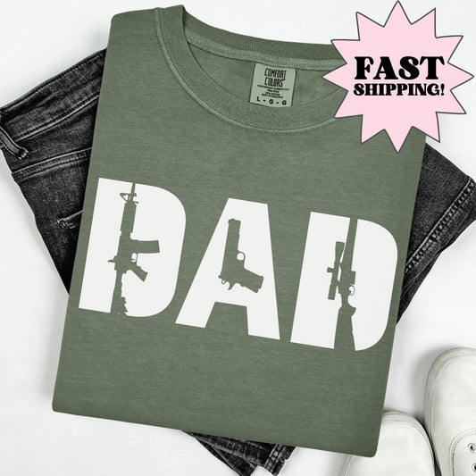 Comfort Colors Fathers Day Shirt, Dad Shirt, Dad Tshirt, Gun Shirt, First Amendment Shirt, Dad Tee, Fathers Day Gift, Dad Birthday Gift