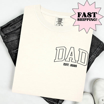 Comfort Colors Fathers Day Shirt, Dad Shirt, Dad Tshirt, New Dad Shirt, Custom Dad Shirt, Fathers Day Gift, Dad Gift, Baby Shower Gift