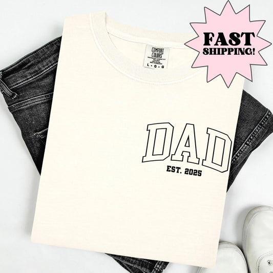 Comfort Colors Fathers Day Shirt, Dad Shirt, Dad Tshirt, New Dad Shirt, Custom Dad Shirt, Fathers Day Gift, Dad Gift, Baby Shower Gift