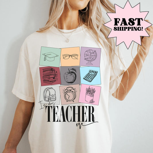 Comfort Colors Teacher Shirt, Kindergarten Teacher Shirt, Teacher Tshirt, Teacher Appreciation Shirt, Teacher Gift, In My Teacher Era