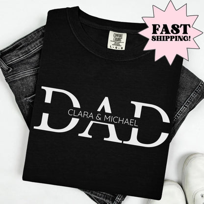 Comfort Colors Fathers Day Shirt, Dad Shirt, Custom Names Dad Tshirt, Funny Dad Shirt, Fathers Day Gift, Dad Gift, Dad Birthday Gift