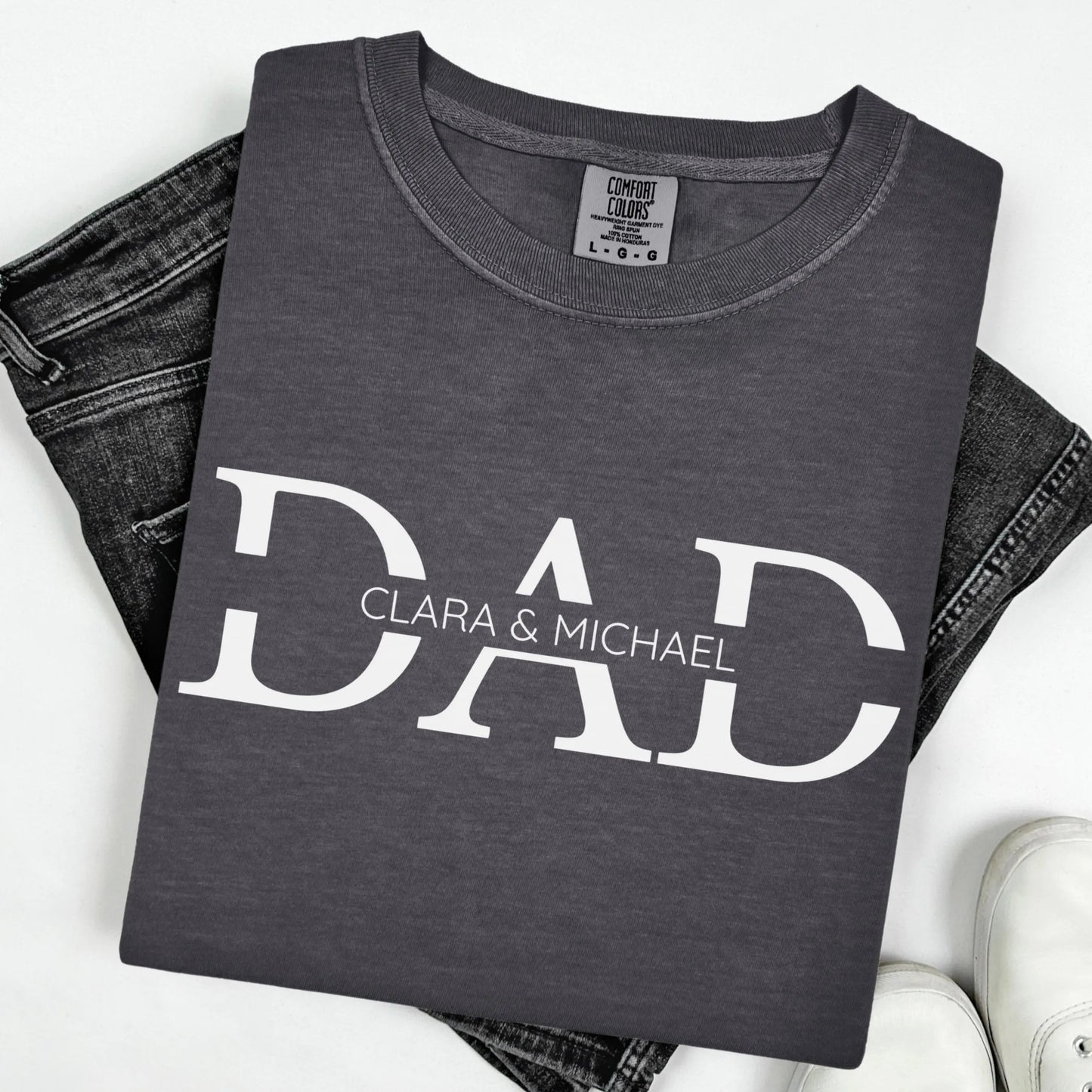 Comfort Colors Fathers Day Shirt, Dad Shirt, Custom Names Dad Tshirt, Funny Dad Shirt, Fathers Day Gift, Dad Gift, Dad Birthday Gift