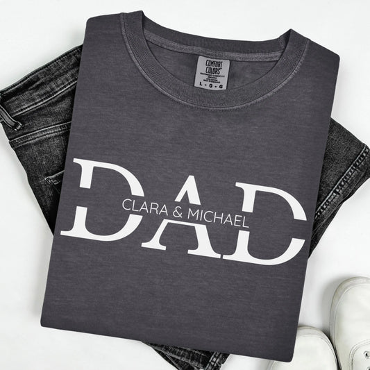 Comfort Colors Fathers Day Shirt, Dad Shirt, Custom Names Dad Tshirt, Funny Dad Shirt, Fathers Day Gift, Dad Gift, Dad Birthday Gift