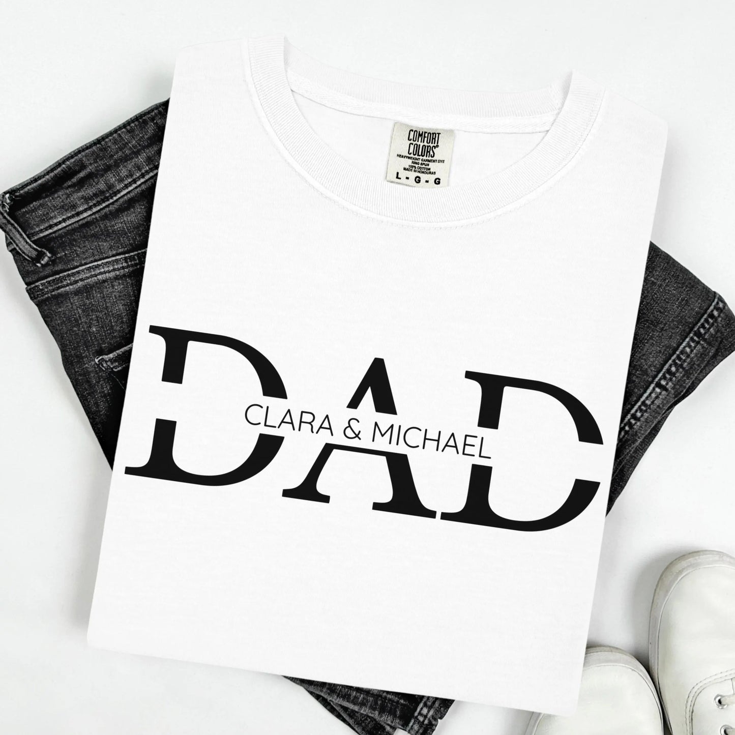 Comfort Colors Fathers Day Shirt, Dad Shirt, Custom Names Dad Tshirt, Funny Dad Shirt, Fathers Day Gift, Dad Gift, Dad Birthday Gift