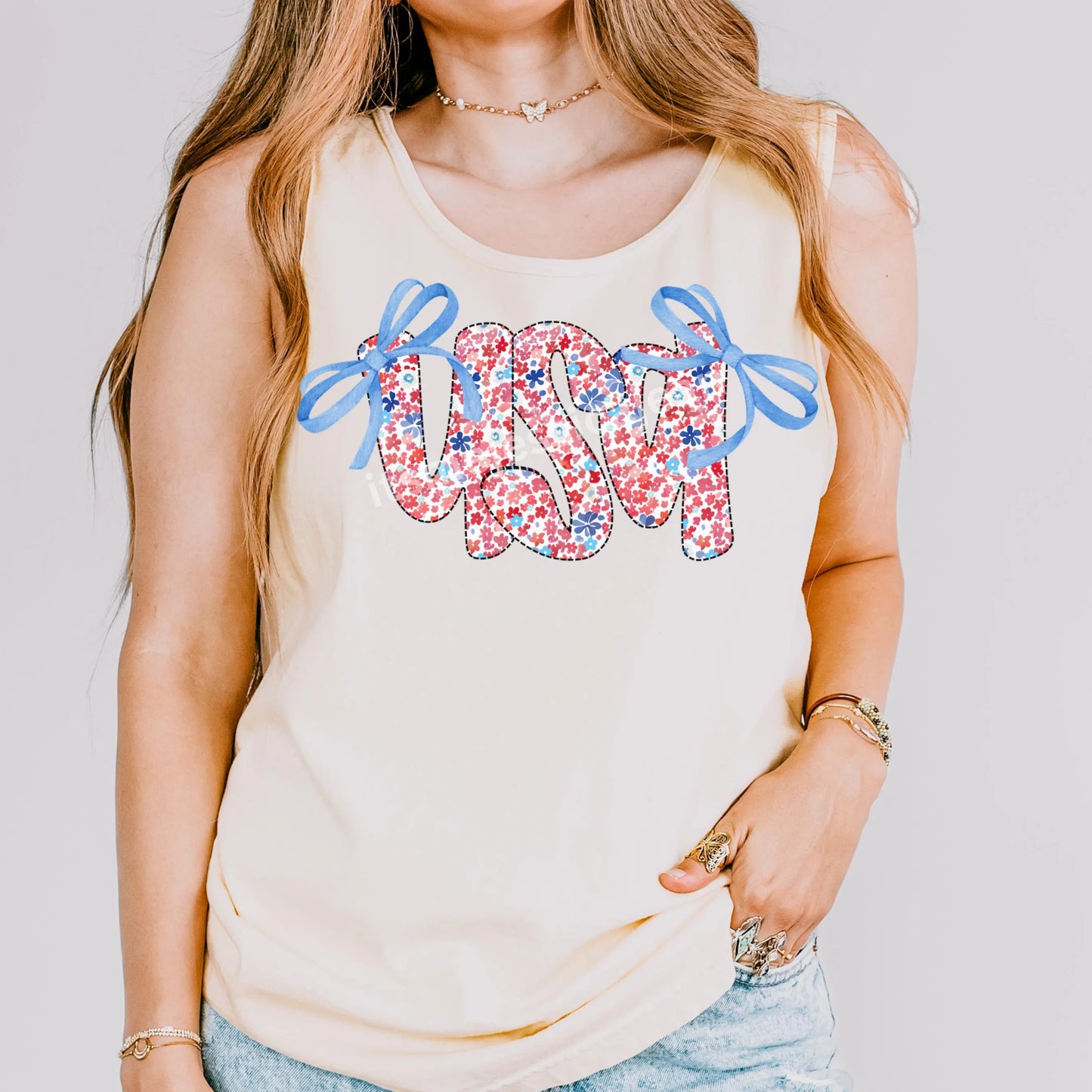 Comfort Colors 4th of July Shirt, USA Shirt, Fourth of July Tank Top, American Flag Shirt, American Citizen Shirt, Floral United States Tank