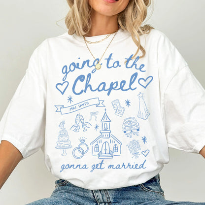 Comfort Colors Bride Shirt, Going to the Chapel Shirt, Bachelorette Shirts, Wedding Party Shirts, Wedding Bride Tshirt, Custom Bride Tee