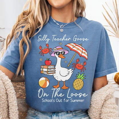 Comfort Colors Teacher Shirt, Last Day Of School Shirts, Silly Goose Shirt, Kindergarten Teacher Shirt, School Shirt, Teacher Appreciation