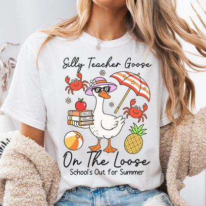 Comfort Colors Teacher Shirt, Last Day Of School Shirts, Silly Goose Shirt, Kindergarten Teacher Shirt, School Shirt, Teacher Appreciation