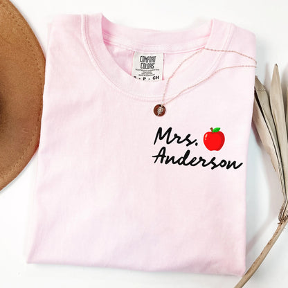 Comfort Colors Teacher Shirt, Kindergarten Teacher Shirt, Custom Name Teacher Shirt, New Teacher Tee, Teacher Appreciation Gift