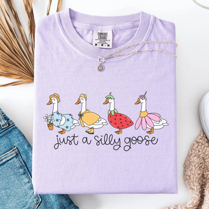 Comfort Colors Silly Goose On The Loose Shirt, Goose T-Shirt, Silly Goose Shirts, Funny Graphic Shirt, Cute Goose Shirt, Easter Shirt