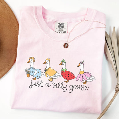 Comfort Colors Silly Goose On The Loose Shirt, Goose T-Shirt, Silly Goose Shirts, Funny Graphic Shirt, Cute Goose Shirt, Easter Shirt