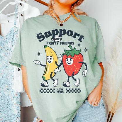 Comfort Colors Pride Shirt, Gay Shirt, LGBTQ Shirt, Lesbian Tee, Inclusive Shirt, Transgender Shirt, Equality Shirt, Ally Shirt, Fruit Shirt