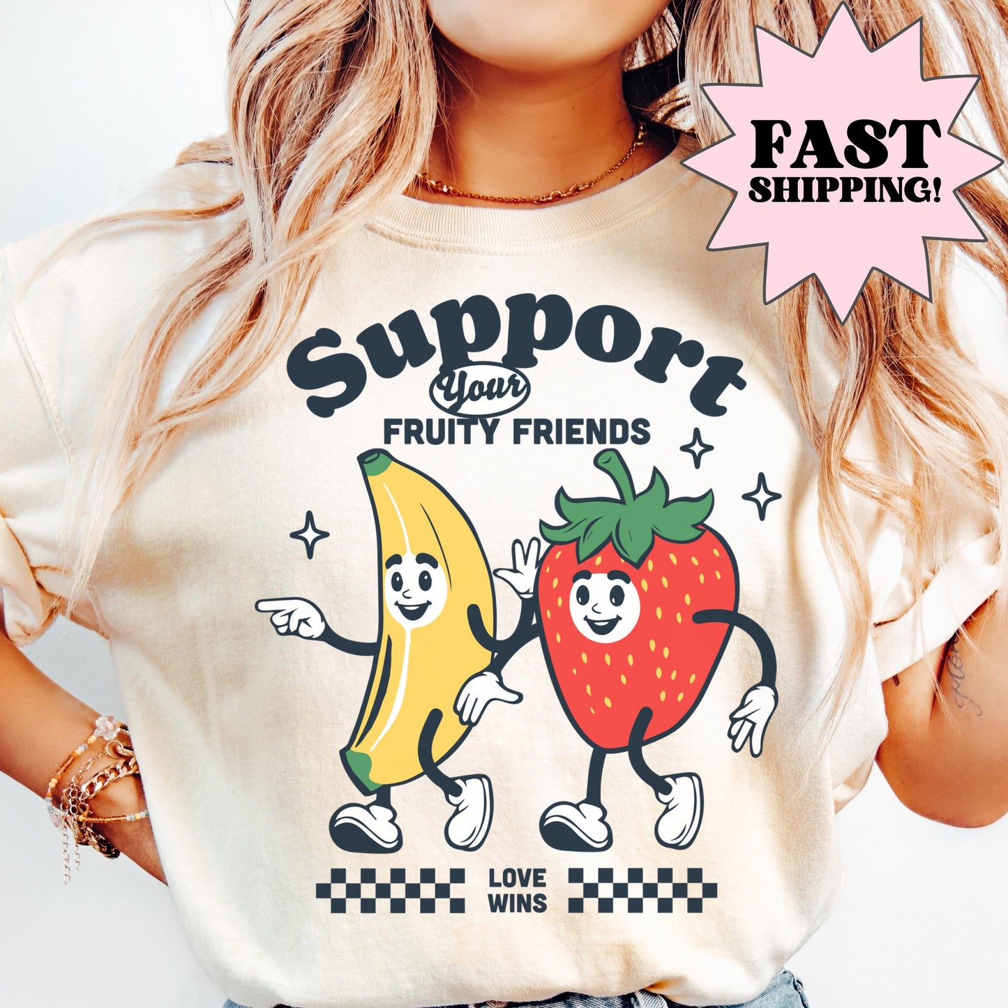 Comfort Colors Pride Shirt, Gay Shirt, LGBTQ Shirt, Lesbian Tee, Inclusive Shirt, Transgender Shirt, Equality Shirt, Ally Shirt, Fruit Shirt