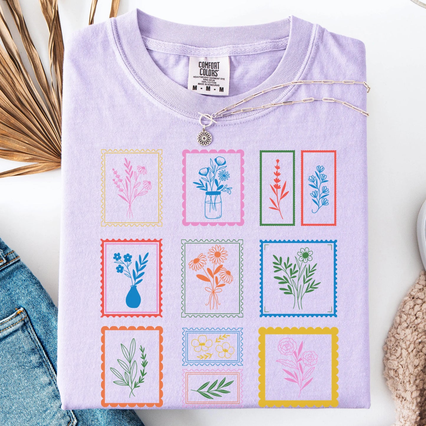 Comfort Colors Pride Shirt, Floral Shirt, LGBTQ Shirt, Trans Shirt, Lesbian Tee, Inclusive Shirt, Transgender Shirt, Stamp Tee, Floral Shirt