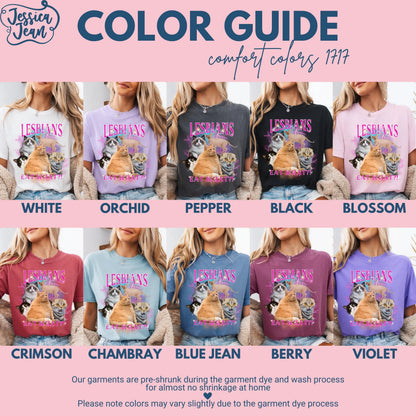 Comfort Colors Lesbian Shirt, Lesbian Pride Shirt, Gay Shirt, LGBTQ Shirt, Cat Shirt, Inclusive Shirt, Lesbians Eat What Shirt, Funny Gift